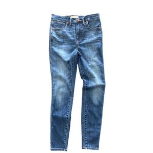 Madewell 10" High Rise Skinny Jeans Size 28T